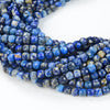 4MM Natural Lapis Lazuli Gemstone Grade A Micro Faceted Square Cube Loose Beads (P20)