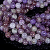 Chevron Flower Amethyst Gemstone Round 4MM 6MM 8MM 10MM Loose Beads (D11)