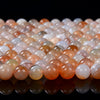 Natural Botswana Agate Orange Red Salmon Gemstone Grade AA Round 8MM 10MM 11MM Loose Beads (D162)