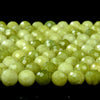 Natural Peridot Jade Gemstone Grade AAA Micro Faceted Round 6MM 8MM 10MM Loose Beads (D42)