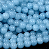 Aquamarine Color Jade Gemstone Blue Grade AAA Smooth 6mm 8mm 10mm Round Loose Beads 15 inch Full Strand (A246)