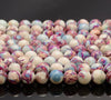 4MM White Purple Pink Galaxy Sea Sediment Imperial Jasper Gemstone Round Loose Beads 15 inch Full Strand (80007560-488)