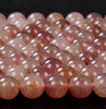 Natural Strawberry Quartz Gemstone Grade A Round 6MM 8MM 10MM Loose Beads (D131)