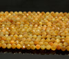 3MM Golden Tiger Eye Gemstone Micro Faceted Round 15.5 Inch Full Strand (80007270-A251)