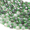 6MM Green Rutilated Quartz Gemstone Grade AAA Faceted Prism Double Point Cut Loose Beads (D111)