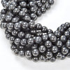 Genuine Shungite Smooth Gemstone High Carbon Grade AAA 4mm 6mm 8mm 10mm Round Loose Beads (A276)