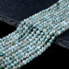 Natural Aqua Apatite Gemstone Grade A Micro Faceted Round 2MM 3MM 4MM Loose Beads 15 inch Full Strand (P54)