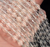 9X7mm Clear Quartz Rock Crystal Gemstone Grade AAA Faceted Rice Loose Beads 15.5 inch Full Strand (90187603-701 A)