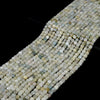 4MM Natural Aquamarine Gemstone Grade A Micro Faceted Square Cube Loose Beads (P22)