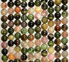 6mm Dark Green Multi Color Tourmaline Gemstone Round Loose Beads 15.5 inch Full Strand (80007555-A266)