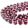 6MM Red Garnet Gemstone Grade AAA Faceted Prism Double Point Cut Loose Beads (D111)