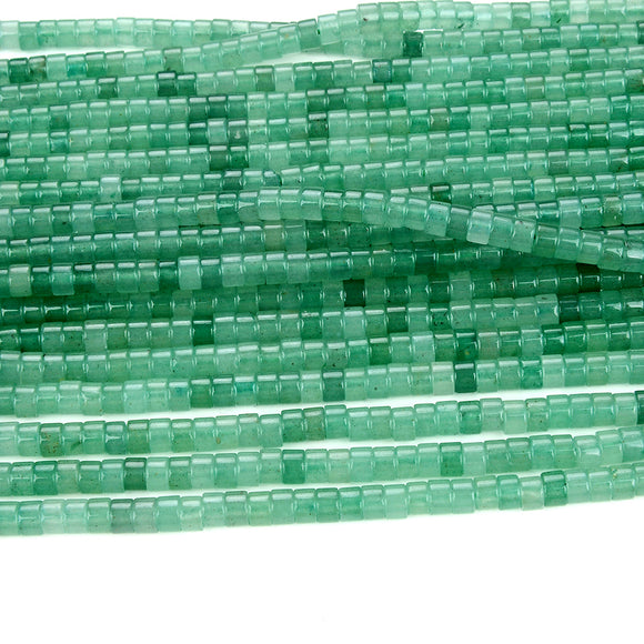 4X2MM Green Aventurine Gemstone Heishi Discs beads Loose Beads (P15)