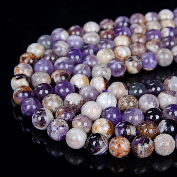 Chevron Amethyst Gemstone Round 4MM 6MM 8MM Loose Beads (D10)