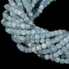 4MM Natural Aquamarine Gemstone Grade AA Micro Faceted Square Cube Loose Beads (P21)