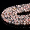 5MM Argentina Rhodochrosite Gemstone Grade A Micro Faceted Round Loose Beads 15 inch Full Strand (80009280-P25)