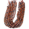 6MM Red Tiger Eye Gemstone Faceted Prism Double Point Cut Loose Beads (D37)