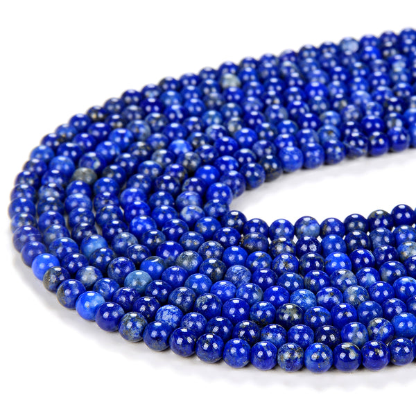 3MM Natural Lapis Gemstone Grade AAA Round Loose Beads 15.5 inch Full Strand (80008873-P13)