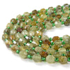 6MM Natural Green Garnet Gemstone Faceted Prism Double Point Cut Loose Beads (D112)