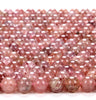 Natural Strawberry Quartz Light Gemstone Round 6MM 7MM 8MM Loose Beads (D291)