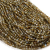 4MM Brown Labradorite Gemstone Micro Faceted Round Loose Beads 15 inch Full Strand (80009120-P14)