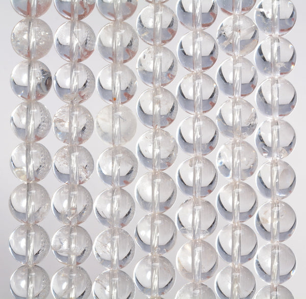 7mm Clear Quartz Rock Crystal Gemstone Grade AB Round Loose Beads 15.5 inch Full Strand (90187685-692)