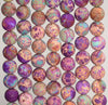 Matte Purple Pink Galaxy Sea Sediment Imperial Jasper Gemstone Round 6mm 8mm 10mm Loose Beads 15 inch Full Strand (A270)