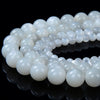 Natural Flash White Moonstone Gemstone Grade AAA Round 6MM 7MM 8MM 10MM 11MM 12MM Loose Beads (D136)