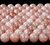 Natural Peach Sunstone Gemstone Grade A Round 4MM 5MM 6MM 7MM 9MM 10MM 11MM 12MM 13MM Loose Beads (D189 D190)