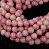 6mm Haitian Flower Rhodonite Gemstone Pink Red Round Loose Beads 15.5 inch Full Strand (90184085-357)