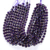 6MM Natural Amethyst Gemstone Faceted Prism Double Point Cut Loose Beads (D38)