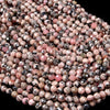 5MM Argentina Rhodochrosite Gemstone Grade A Micro Faceted Round Loose Beads 15 inch Full Strand (80009280-P25)