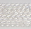 10mm White Rock Crystal Quartz Gemstone Grade B Round Loose Beads 15.5 inch Full Strand (90187675-693)