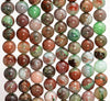 Green Brown Portuguese Agate Gemstone Grade AAA Round 6mm 8mm 10mm 12mm Loose Beads (A266)