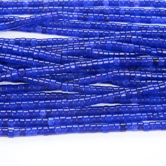 4X2MM Lapis Blue Jade Gemstone Heishi Discs beads Loose Beads (P15)