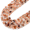 6-8MM Natural Sunstone Gemstone Pebble Nugget Loose Beads (D185)