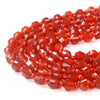 6MM Red Agate Gemstone Faceted Prism Double Point Cut Loose Beads (D112)