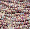 4MM White Purple Pink Galaxy Sea Sediment Imperial Jasper Gemstone Round Loose Beads 15 inch Full Strand (80007560-488)