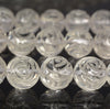 6mm Clear Quartz Rock Crystal Gemstone Grade AAA Carved Flower Rose Loose Beads 15.5 inch Full Strand (90187631-698)