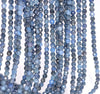 3mm South Africa Blue Dumortierite Gemstone Grade AAA Micro Faceted Blue Round Loose Beads 15.5 inch Full Strand (80004636-344)