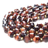 6MM Red Tiger Eye Gemstone Faceted Prism Double Point Cut Loose Beads (D37)