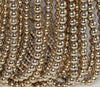 4mm 18K Gold Hematite Gemstone Gold Round Loose Beads 15.5 inch Full Strand (80002971-396)