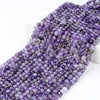 4MM Amethyst Gemstone Grade A Micro Faceted Square Cube Loose Beads (P23)