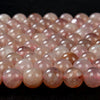 Natural Strawberry Quartz Light Gemstone Grade A Round 6MM 8MM 10MM Loose Beads (D130)