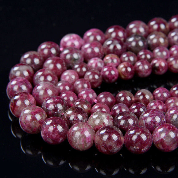 Ruby Red Madagascar Eudialyte Gemstone Grade AAA Round 5MM 6MM 7MM 8MM Loose Beads (D15)