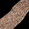 4MM Natural Sunstone Lepidocrocite Gemstone Grade AA Micro Faceted Square Cube Loose Beads (P22)