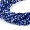 4MM Natural Lapis Lazuli Gemstone Grade AAA Micro Faceted Square Cube Loose Beads (P22)