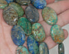 25X18mm Green Blue Chrysocolla Gemstone Oval Loose Beads 7.5 inch Half Strand (90188514-676)