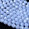 Natural Chalcedony Blue Lace Agate Gemstone Grade AAA Star Cut Faceted 5MM 6MM 7MM Loose Beads (D140)