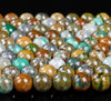 Natural Rare Pyrite in Chrysoprase Jade Gemstone Round 6MM 8MM 10MM Loose Beads (A296)