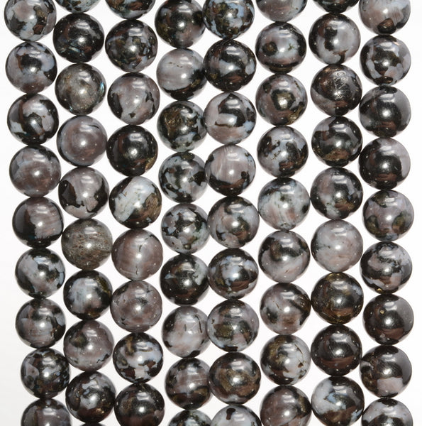 8mm Natural Grey Opal Gemstone Grade AAA Round Loose Beads 15.5 Inch Full Strand (80007322-A254)